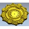 Ornate Baroque Wall Clock 3D Model for CNC Milling