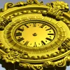 Ornate Baroque Wall Clock 3D Model for CNC Milling