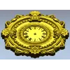 Ornate Baroque Wall Clock 3D Model for CNC Milling