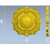 Ornate Baroque Wall Clock 3D Model for CNC Milling
