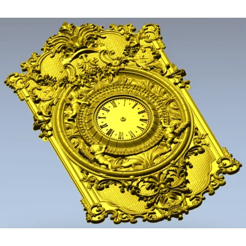 Резной картуш с циферблатом - 3D модель STL для ЧПУ