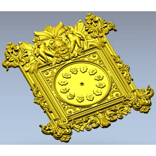 Барочный циферблат с путти - 3D модель STL для ЧПУ