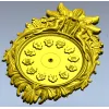 Декоративный циферблат в стиле рококо - STL модель для ЧПУ