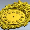 Декоративный циферблат в стиле рококо - STL модель для ЧПУ