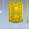Ornate Baroque Clock Panel 3D STL Model for CNC Milling
