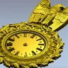 Барочные настенные часы с орлом - 3D модель STL для ЧПУ