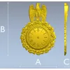 Барочные настенные часы с орлом - 3D модель STL для ЧПУ
