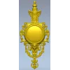 Ornate Renaissance Medallion Clock Frame 3D Model for CNC