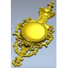 Ornate Renaissance Medallion Clock Frame 3D Model for CNC