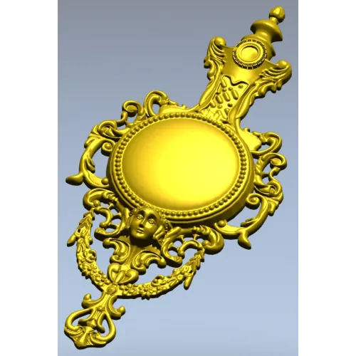 Ornate Renaissance Medallion Clock Frame 3D Model for CNC