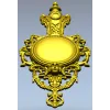 Ornate Renaissance Medallion Clock Frame 3D Model for CNC