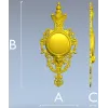 Ornate Renaissance Medallion Clock Frame 3D Model for CNC