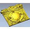 Барочная рельефная 3D модель часов в формате STL для ЧПУ