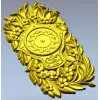 Ornate Floral Clock Face 3D Model for CNC