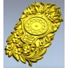 Ornate Floral Clock Face 3D Model for CNC