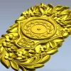 Ornate Floral Clock Face 3D Model for CNC