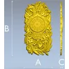 Ornate Floral Clock Face 3D Model for CNC