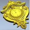 Baroque Elegance Wall Clock STL Model for CNC Milling