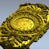 Ornate Hexagonal Decorative Clock Panel STL Model for CNC