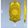Ornate Hexagonal Decorative Clock Panel STL Model for CNC