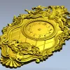 Барочная настенная панель-часов - 3D модель STL для ЧПУ
