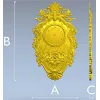Барочная настенная панель-часов - 3D модель STL для ЧПУ
