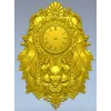 Ornate Baroque Wall Clock STL Model for CNC Milling