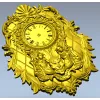 Ornate Baroque Wall Clock STL Model for CNC Milling