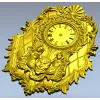 Ornate Baroque Wall Clock STL Model for CNC Milling