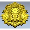 Ornate Baroque Wall Clock STL Model for CNC Milling