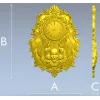Ornate Baroque Wall Clock STL Model for CNC Milling