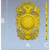 Ornate Baroque Clock Frame 3D Model in STL for CNC