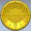 Harley Davidson Emblem Medallion STL Model for CNC Milling