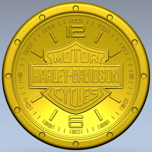 Harley Davidson Emblem Medallion STL Model for CNC Milling