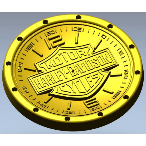 Harley Davidson Emblem Medallion STL Model for CNC Milling