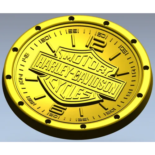 Harley Davidson Emblem Medallion STL Model for CNC Milling
