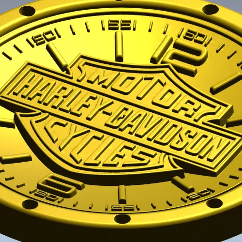 Harley Davidson Emblem Medallion STL Model for CNC Milling