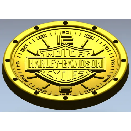 Harley Davidson Emblem Medallion STL Model for CNC Milling