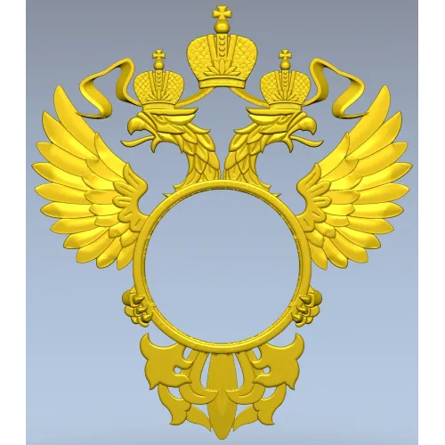 Двуглавый орёл - рамка для часов (STL)