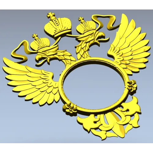 Двуглавый орёл - рамка для часов (STL)