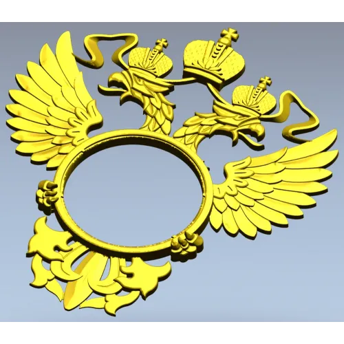 Двуглавый орёл - рамка для часов (STL)