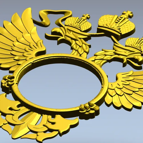 Двуглавый орёл - рамка для часов (STL)