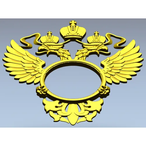 Двуглавый орёл - рамка для часов (STL)