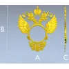 Двуглавый орёл - рамка для часов (STL)