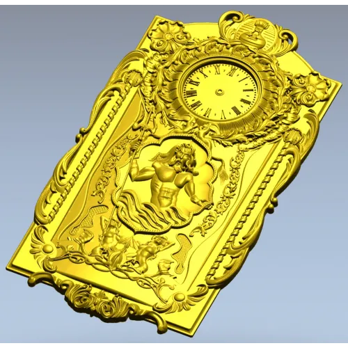 STL 3D модель панно-часы "Нептун" для ЧПУ