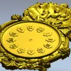 Рокайльные настенные часы с ангелами - 3D модель STL для ЧПУ