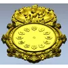 Рокайльные настенные часы с ангелами - 3D модель STL для ЧПУ