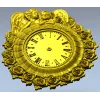 Decorative Angel Clock 3D Model STL for CNC Milling
