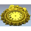 Decorative Angel Clock 3D Model STL for CNC Milling