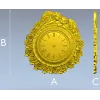 Decorative Angel Clock 3D Model STL for CNC Milling